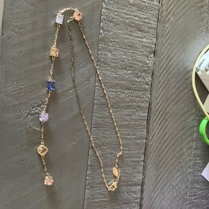 Express choker with long rainbow gems never worn